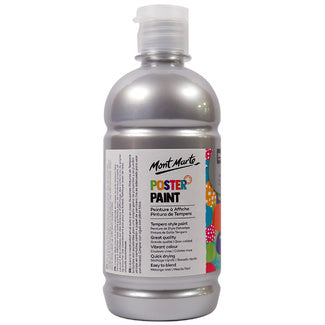 Mont Marte Poster Paint 500ml - Silver